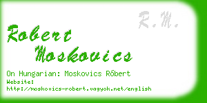 robert moskovics business card