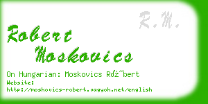 robert moskovics business card